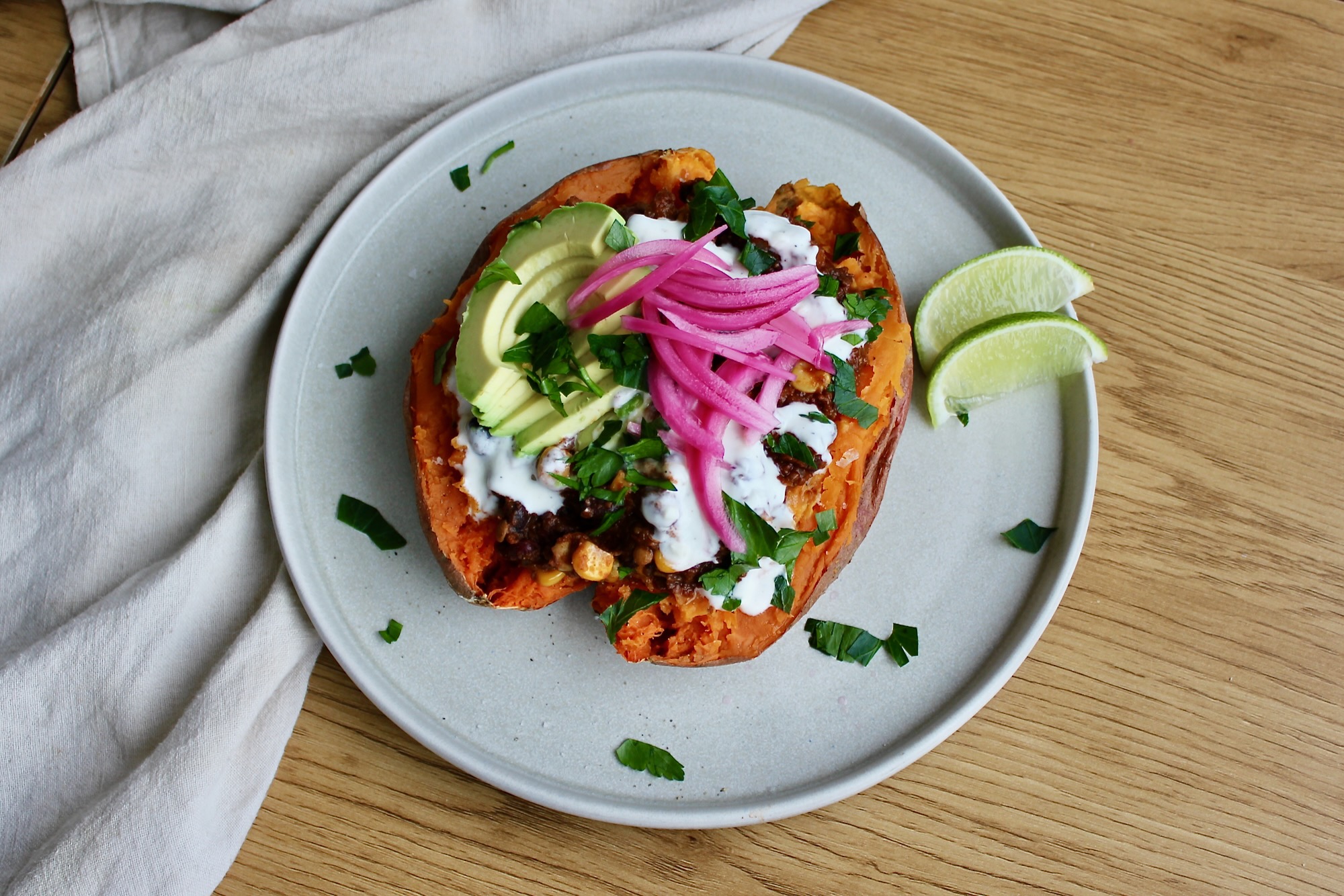 Sweet potato with chilli