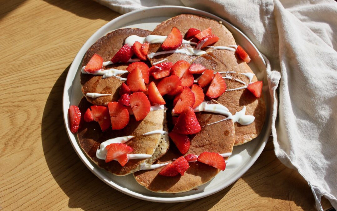 Banana chia pancakes