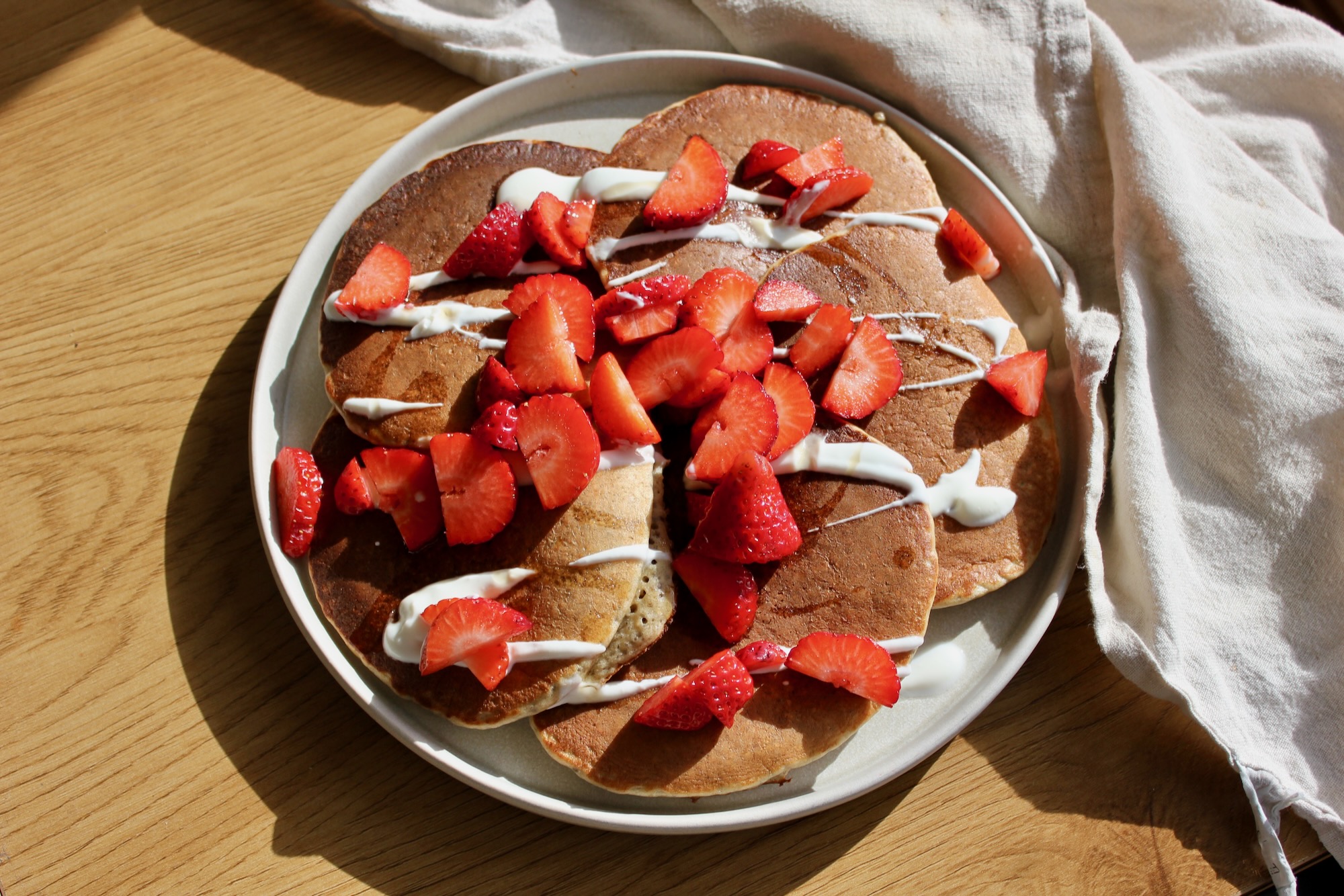 Banana chia pancakes