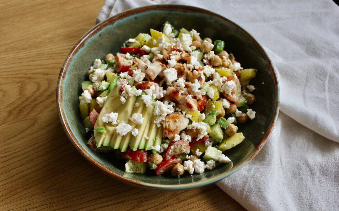 Greek-inspired chicken salad